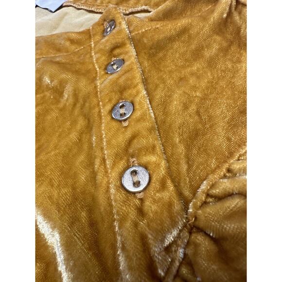 LOFT Plus Sz 22 Ruffle Sleeveless Velour Velvet Top Gold Party Holiday Workwear - Picture 3 of 10